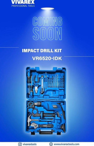 دریل چکشی ویوارکس مدل VR6520-IDK قدرت ۶۵۰ وات آچاری ۲۰ پارچه