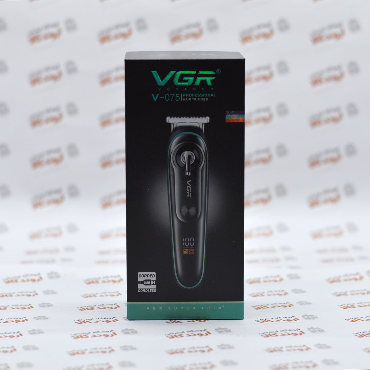 ماشین اصلاح وی جی آر مدل V-075 با تکنولوژی برش مستقیم و تیغه استیل