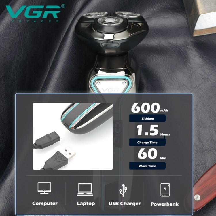 ماشین اصلاح وی جی آر مدل V310 با برش چرخشی و ضد آب