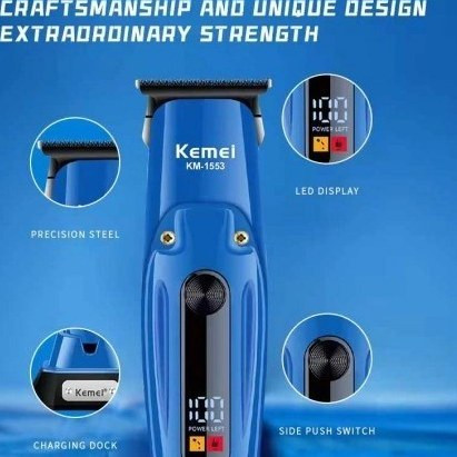 ماشین اصلاح کیمی مدل KM1553 با تیغه استیل ضد زنگ و برش مستقیم